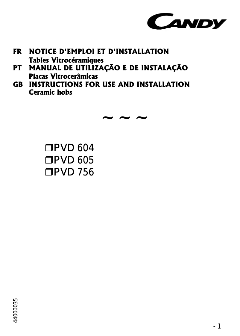 Image de la première page du manuel de l'appareil PVD756HLX