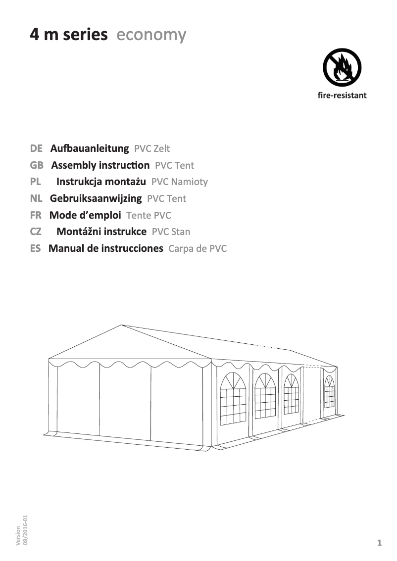 Page n°1 - Manuel utilisateur Profizelt24 4 m series economy