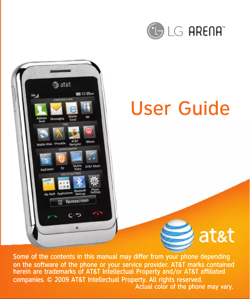 Page n°1 - Manuel utilisateur AT&T Arena GT950