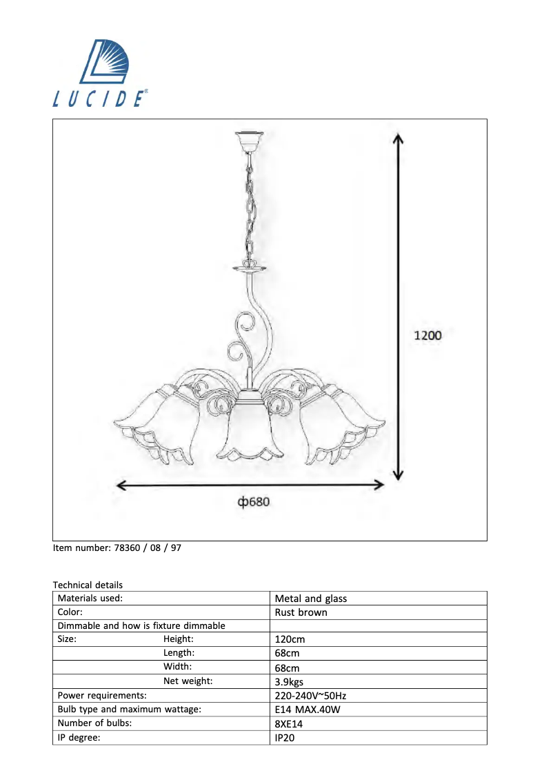 Página 1 del manual Manual de usuario Lucide Luberon 78360/08/97