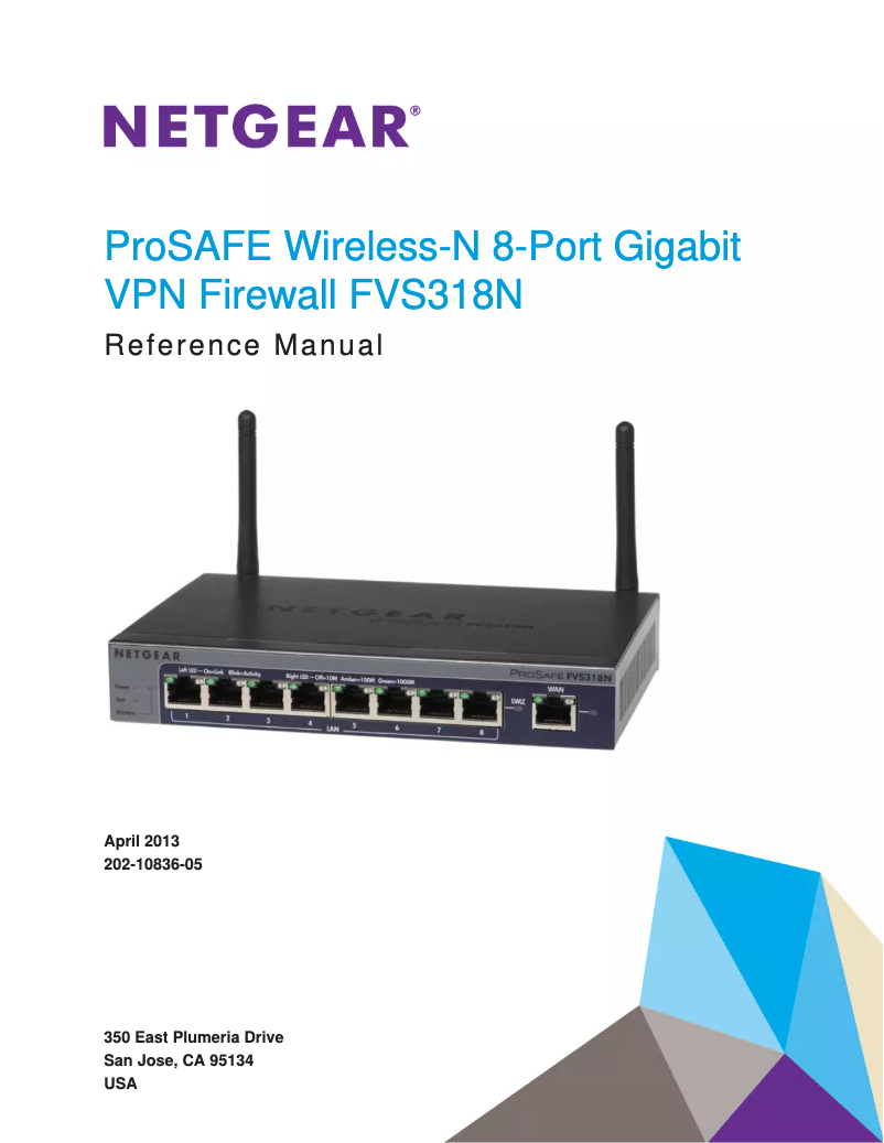 Page 1 de la notice Manuel utilisateur Netgear FVS318N