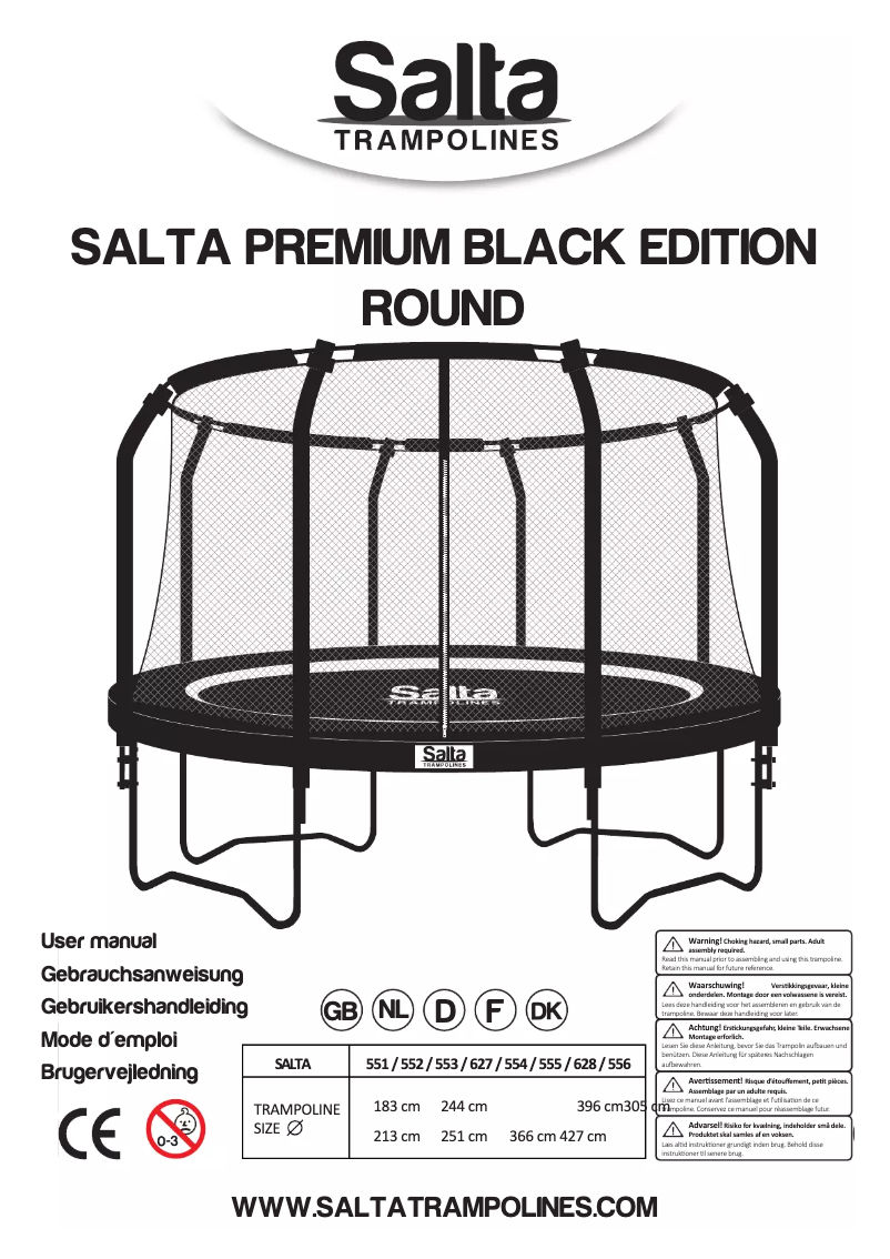 Page n°1 - Manuel utilisateur Salta Premium Black Edition 251 cm