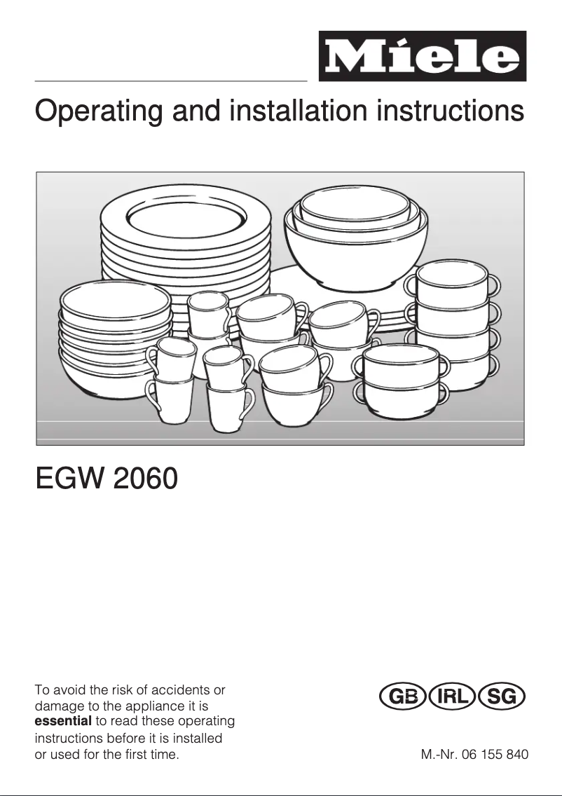Page 1 de la notice Manuel utilisateur Miele EGW 2060