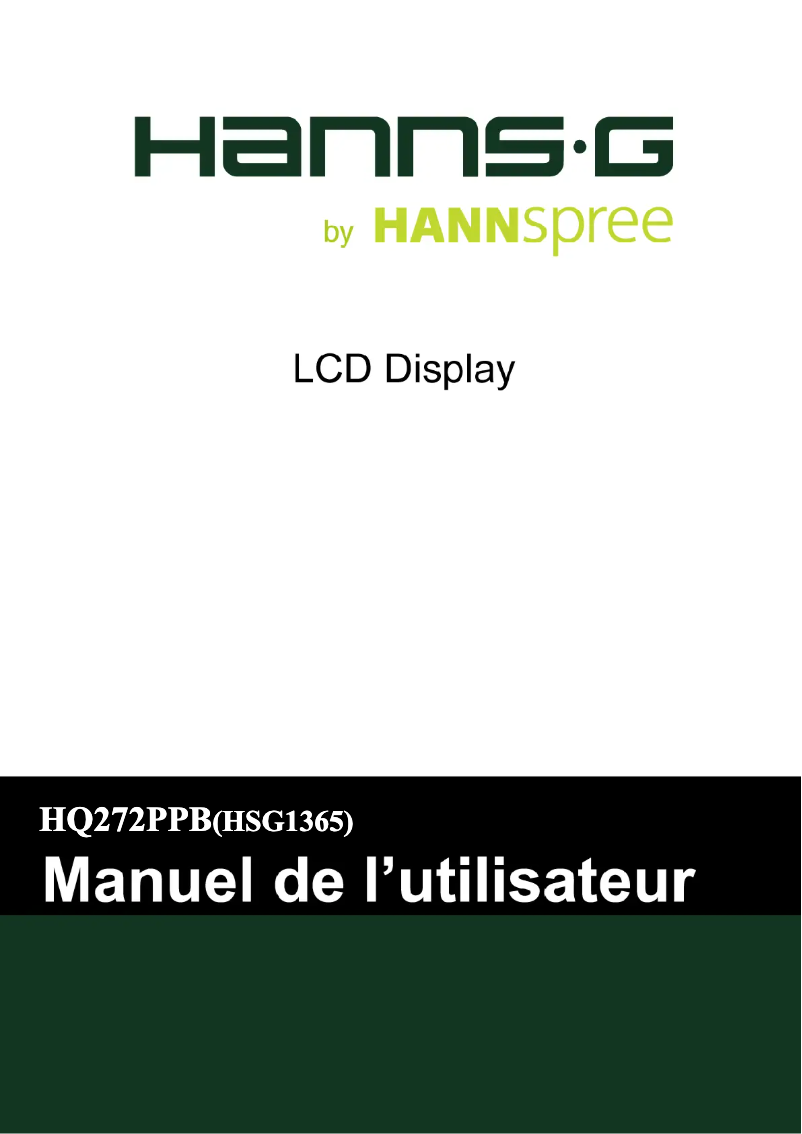 Page n°1 - Label énergétique Hannspree Hanns.G HQ 272 PPB