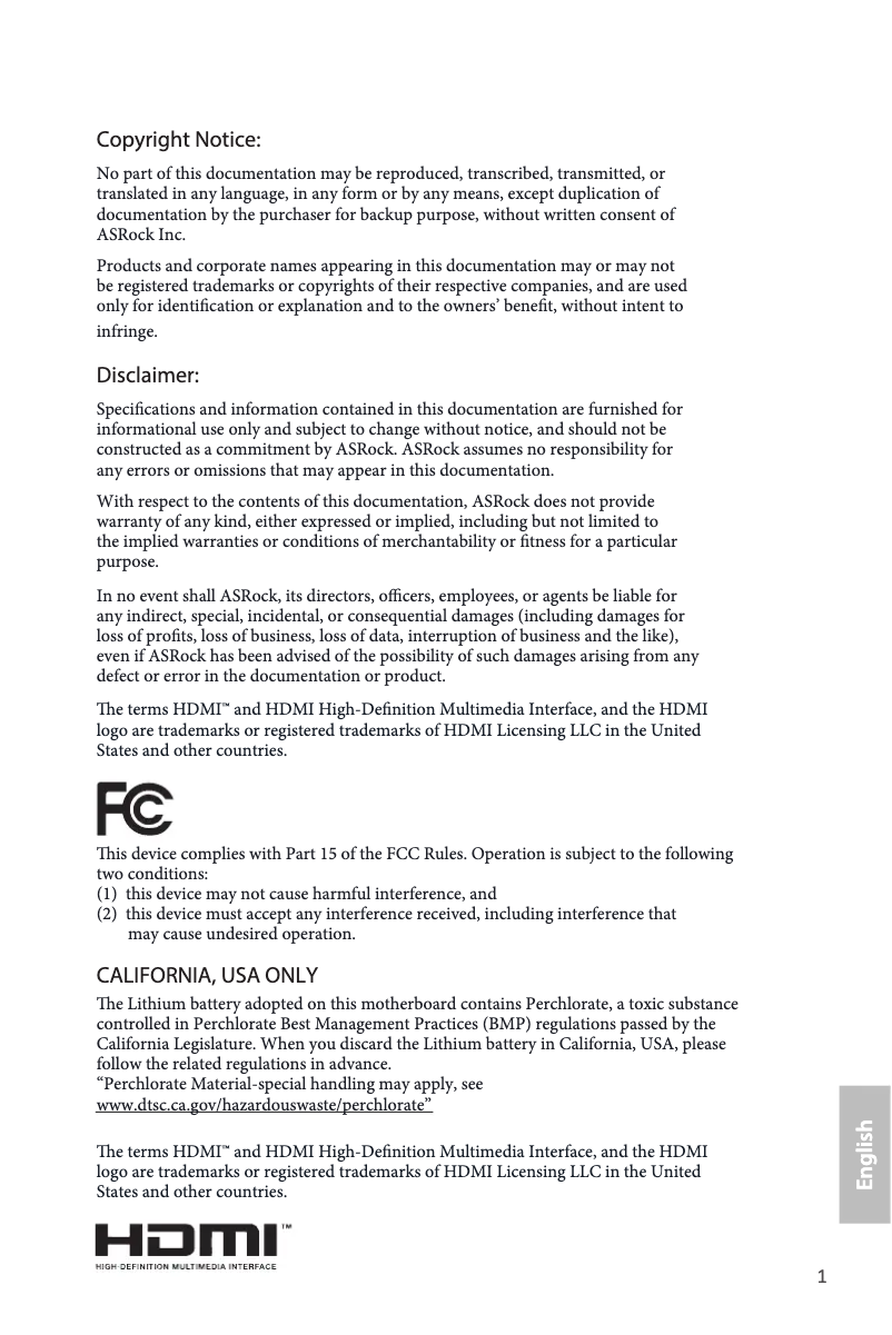 Page 1 de la notice Manuel utilisateur Asrock FM2A88M Extreme4+