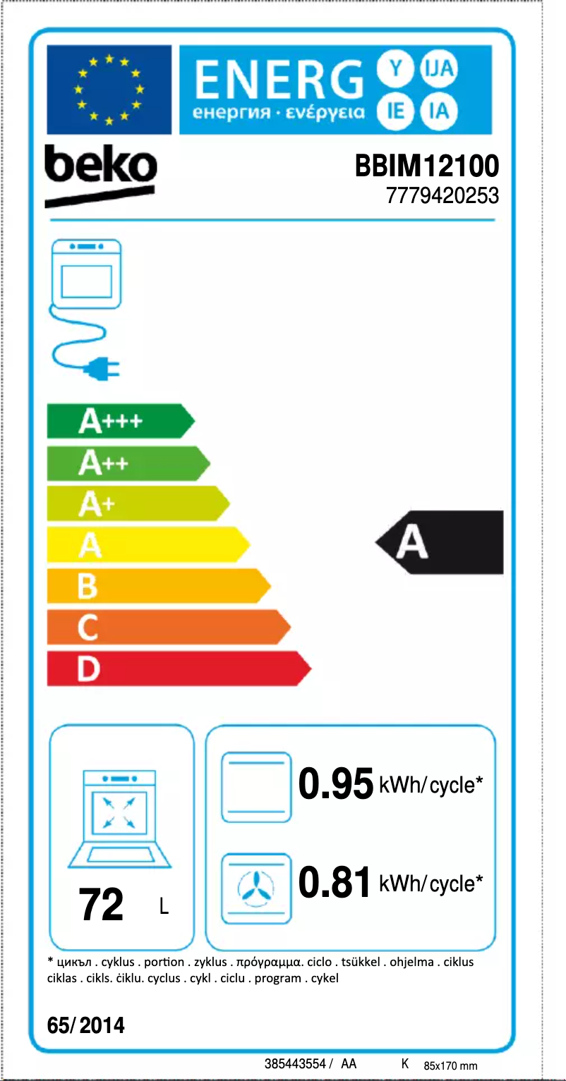 Page n°1 - Manuel utilisateur Beko BBIM12100