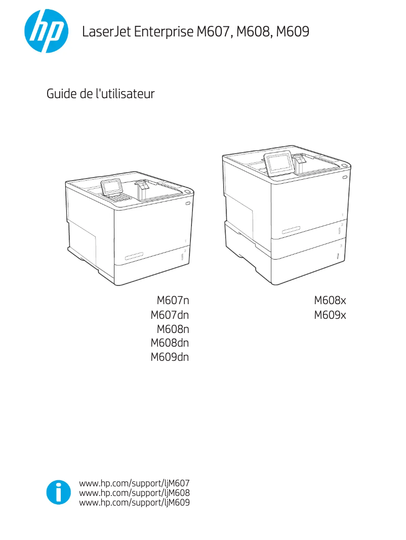 Page 1 de la notice Manuel utilisateur HP LaserJet Managed E60075