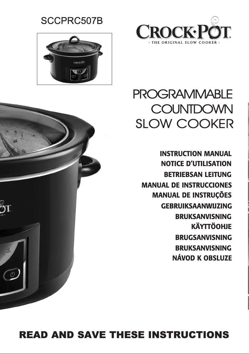 Page n°1 - Manuel utilisateur Crock-Pot SCCPRC507B