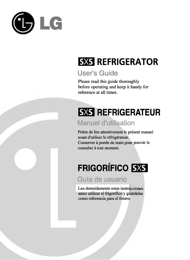 Page n°1 - Manuel utilisateur LG GR-B207GVC