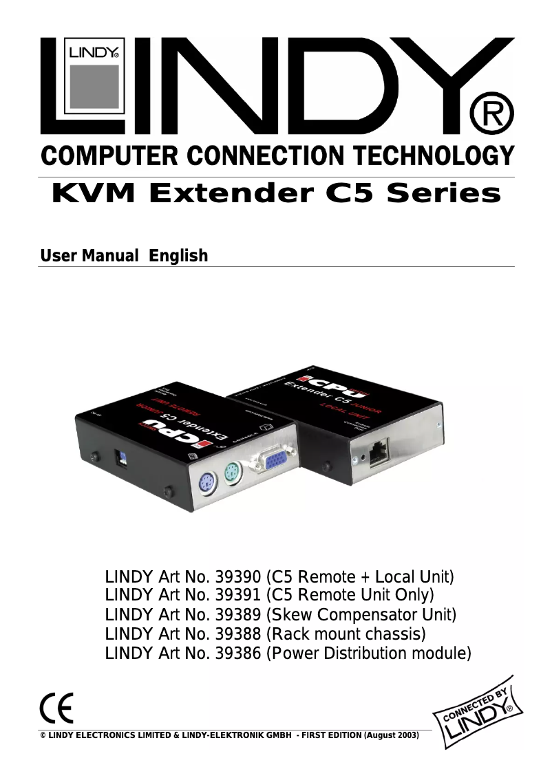 Page 1 de la notice Manuel utilisateur Lindy 39388