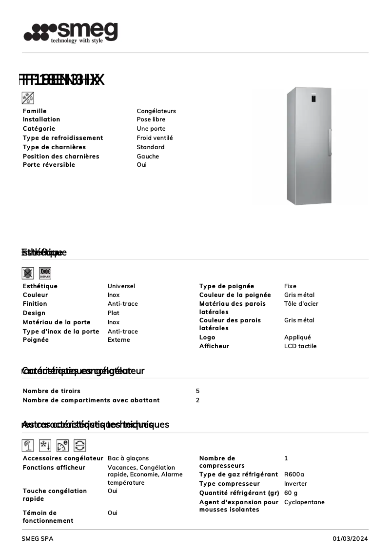 Image de la première page du manuel de l'appareil FF18EN3HX