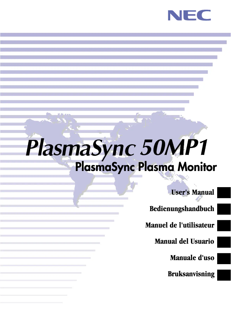 Image de la première page du manuel de l'appareil PlasmaSync 50XM1