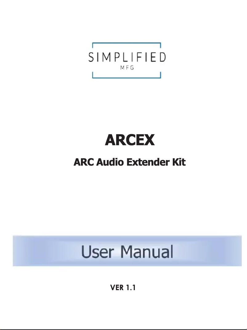Image de la première page du manuel de l'appareil ARCEX