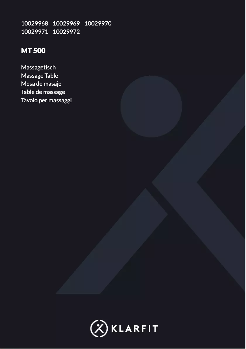 Page 1 de la notice Manuel utilisateur Klarfit MT 500