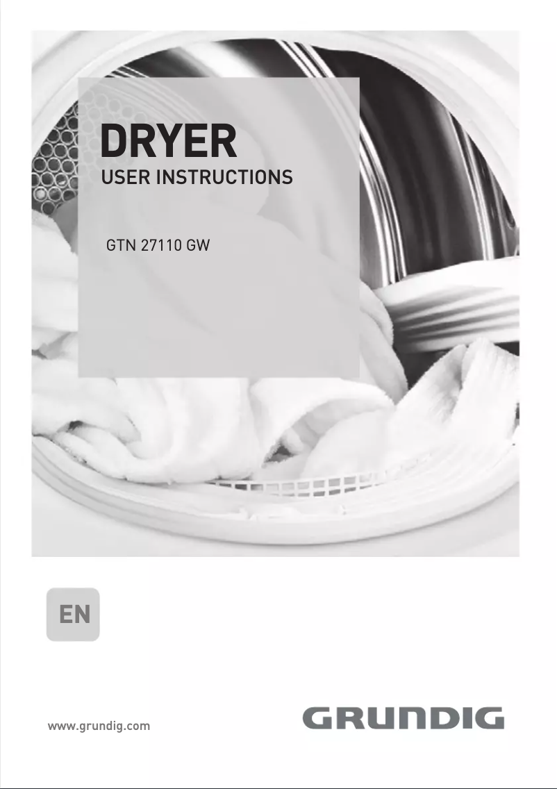 Page n°1 - Manuel utilisateur Grundig GTN27110G