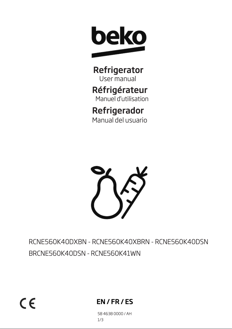 Image de la première page du manuel de l'appareil RCNE560K41WN