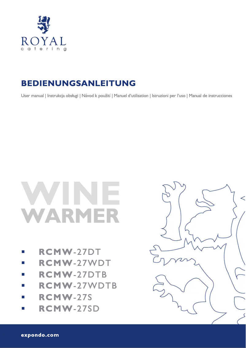 Página 1 del manual Manual de usuario Royal Catering RCMW-27DT