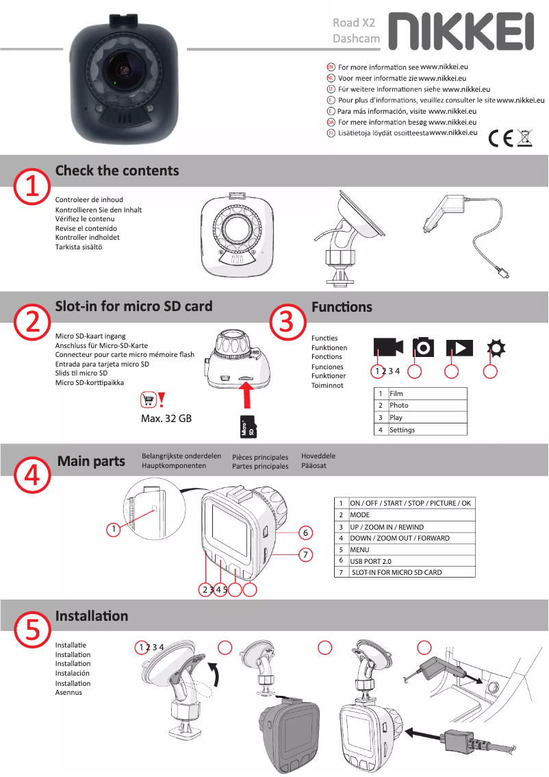 Image de la première page du manuel de l'appareil Road X2