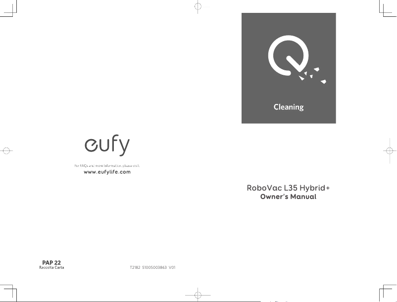 Página 1 del manual Manual de usuario Eufy RoboVac L35 Hybrid+