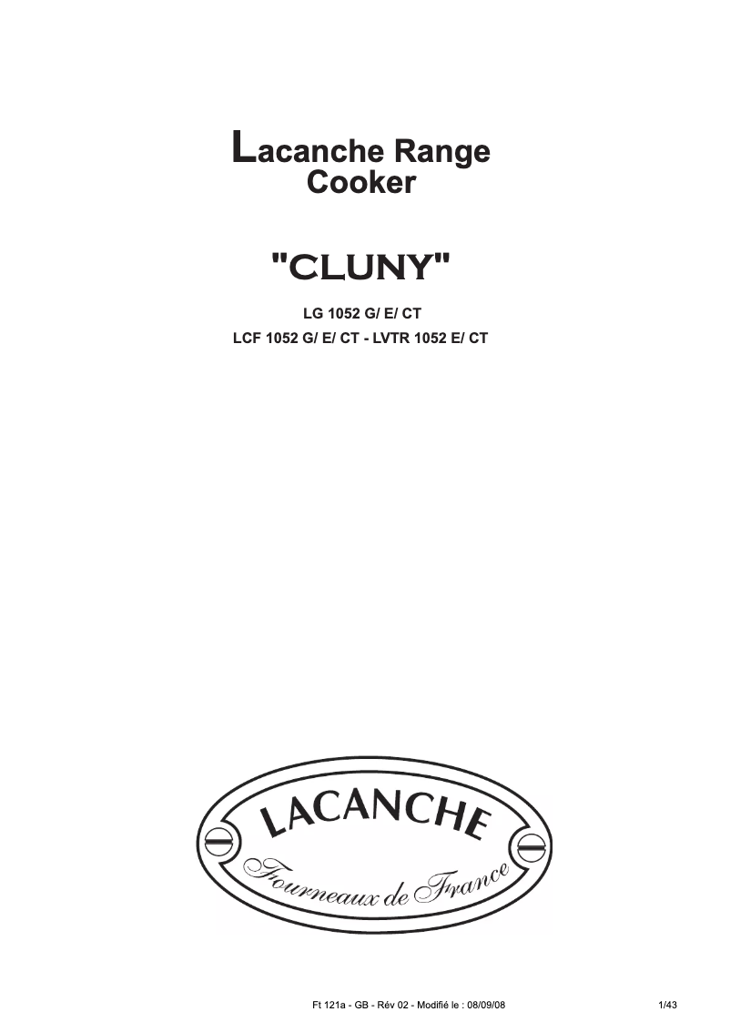 Image de la première page du manuel de l'appareil LG 1052 ECT