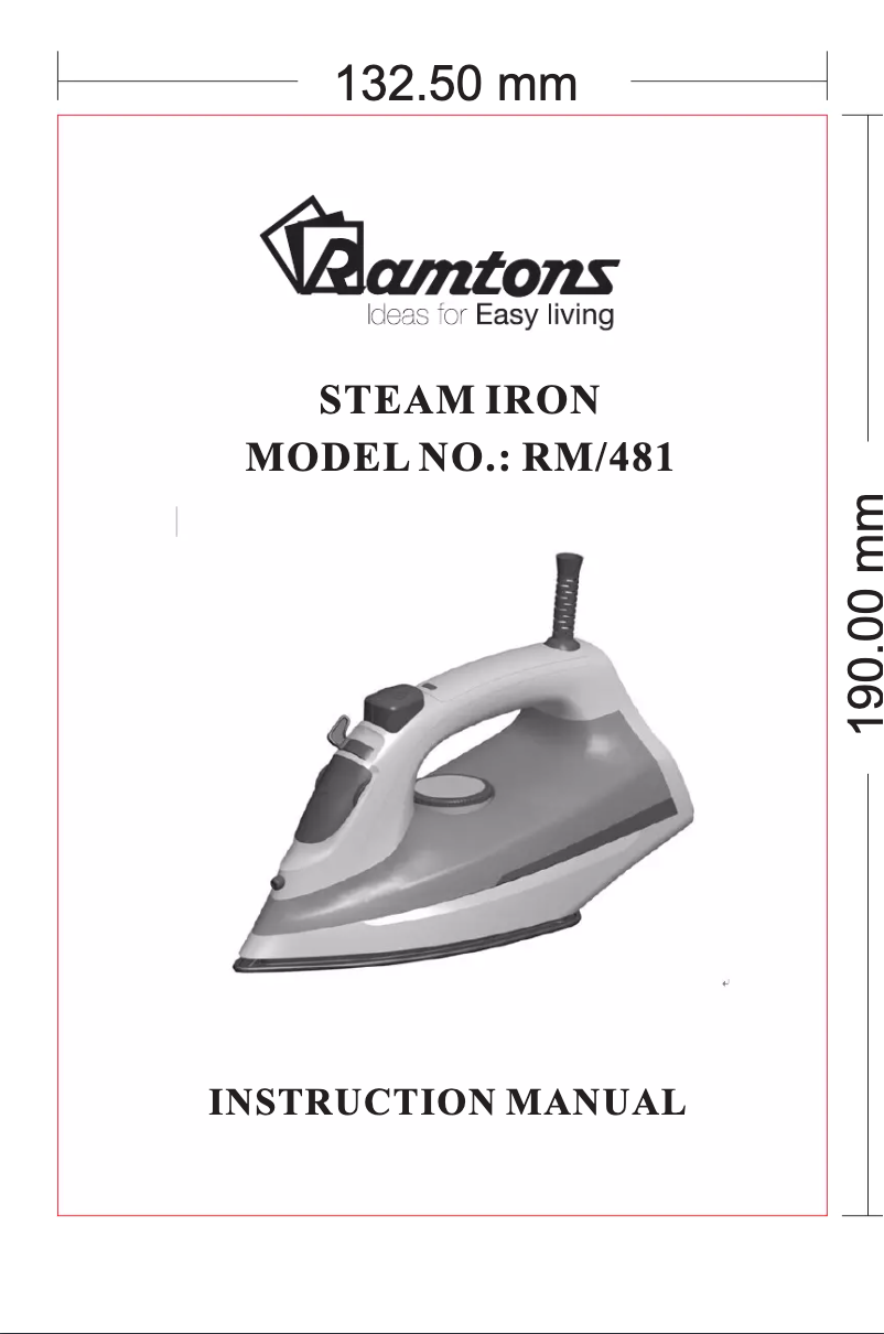 Page n°1 - Manuel utilisateur Ramtons RM/481
