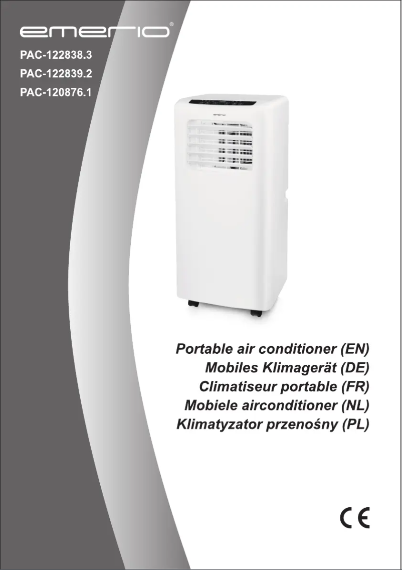 Image de la première page du manuel de l'appareil PAC-122838.2