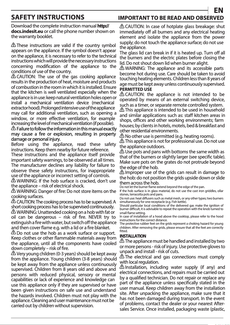 Image de la première page du manuel de l'appareil ING 61T/BK