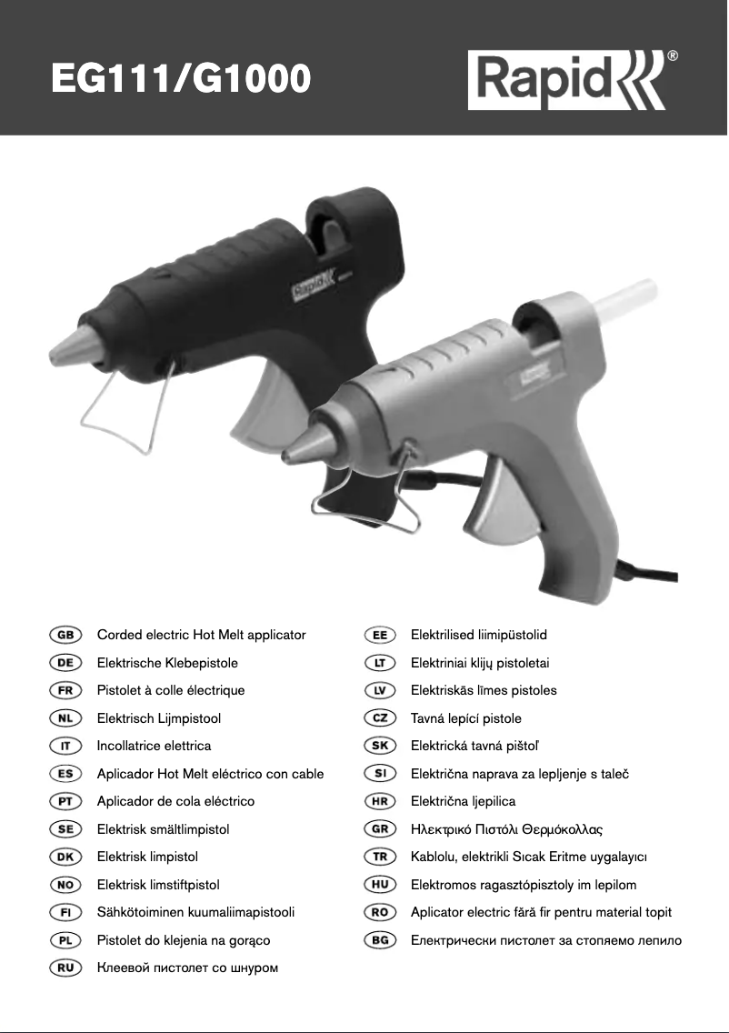 Page 1 de la notice Manuel utilisateur Rapid Fun2Fix G1000
