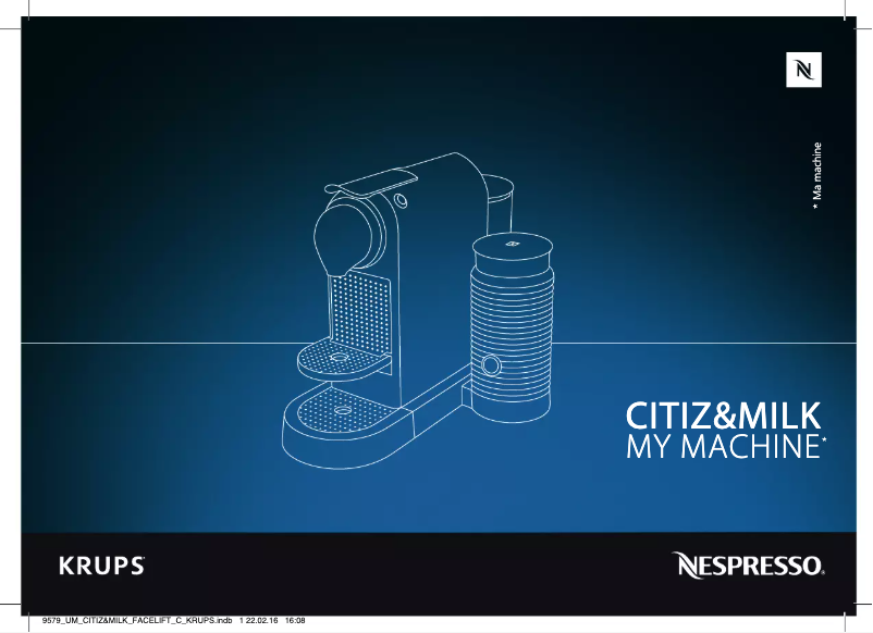Image de la première page du manuel de l'appareil Nespresso Citiz & Milk XN761B