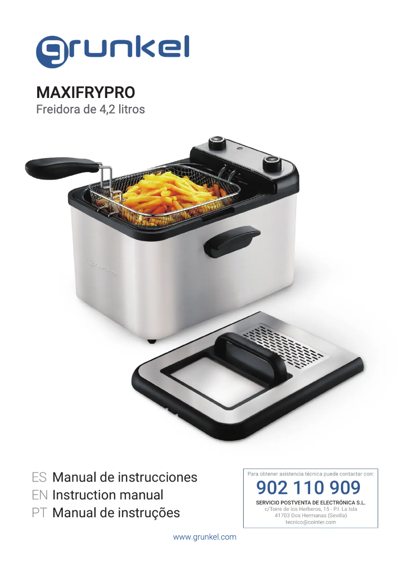 Image de la première page du manuel de l'appareil MAXIFRYPRO