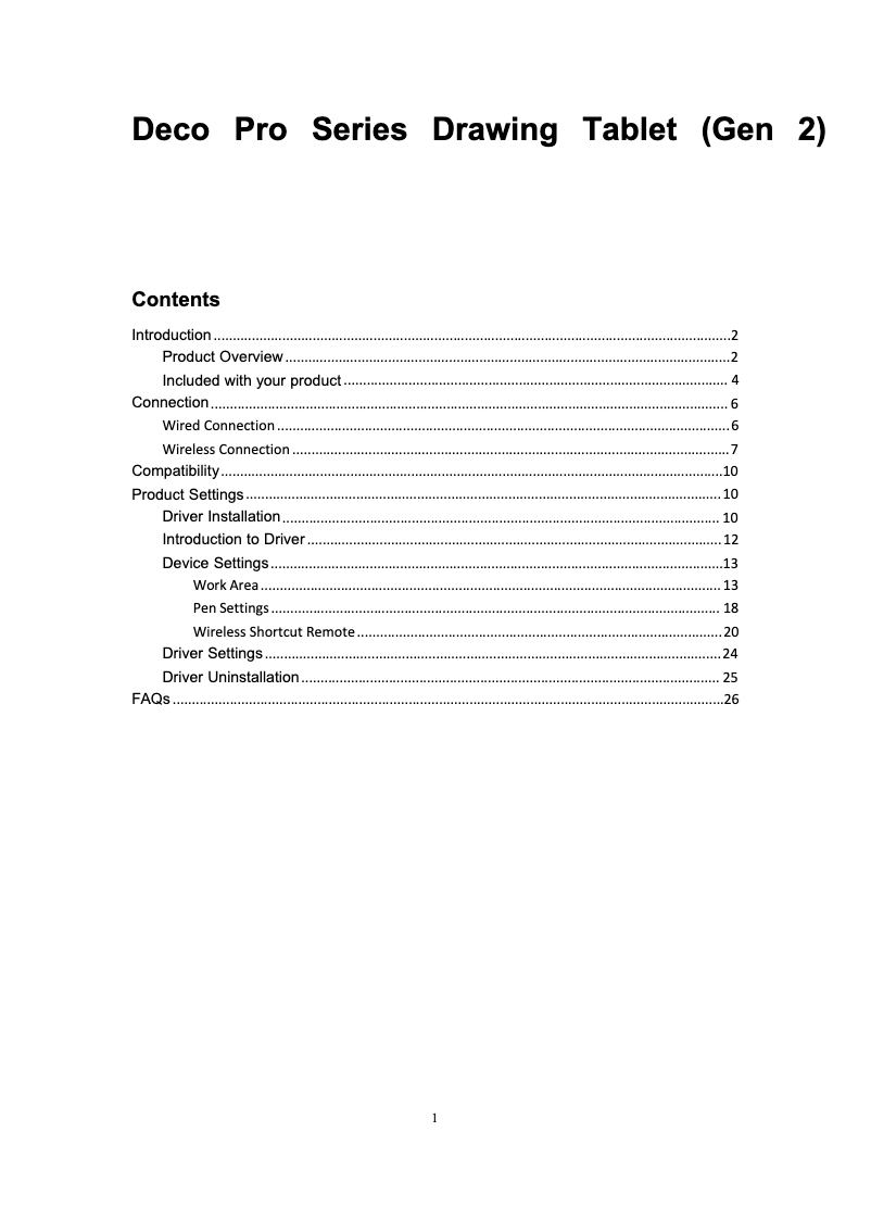 Image de la première page du manuel de l'appareil Deco Pro (Gen 2)