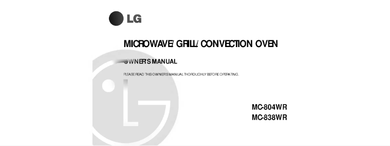 Page 1 de la notice Manuel utilisateur LG MC-804WR