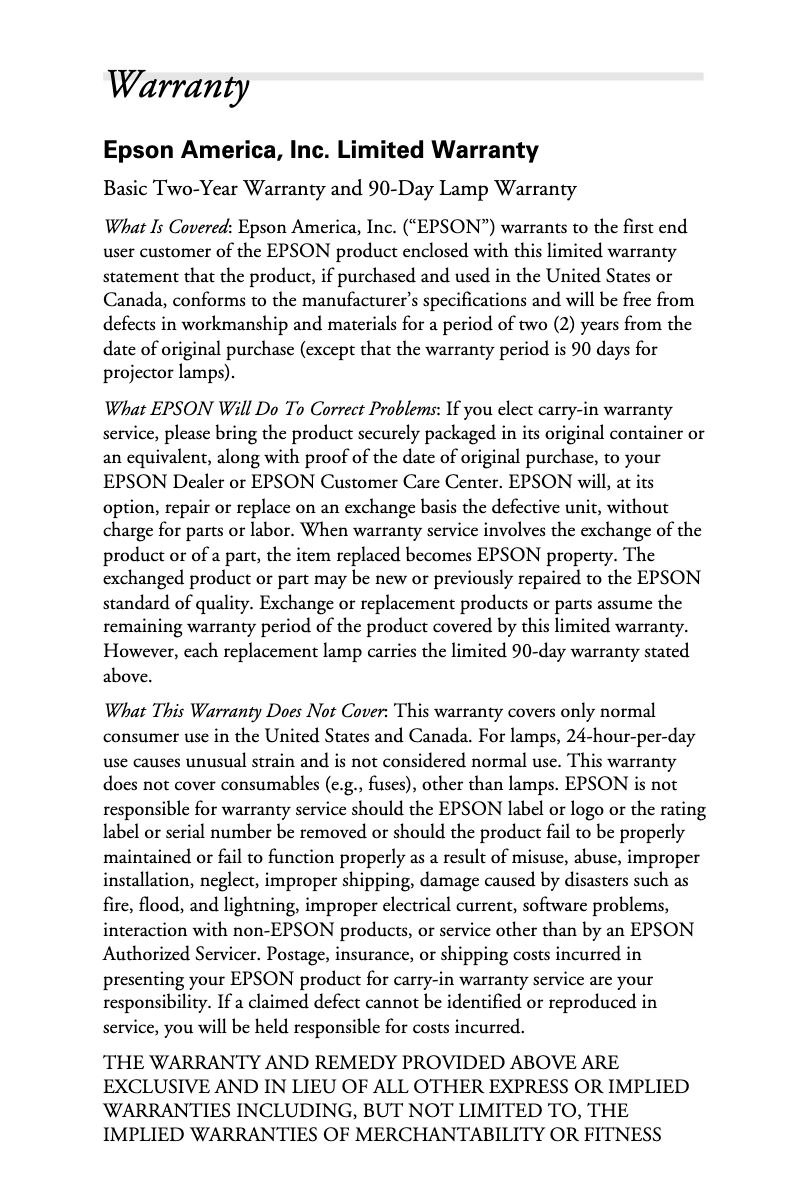 Imagen de la primera página del manual del dispositivo PowerLite 7850pNL