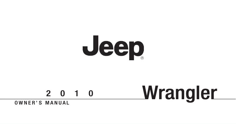 Page 1 de la notice Manuel utilisateur Jeep Wrangler Unlimited (2010)