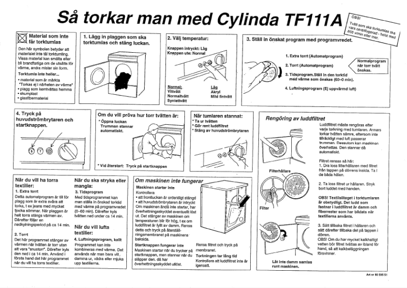 Page 1 de la notice Manuel utilisateur Cylinda TF 111A