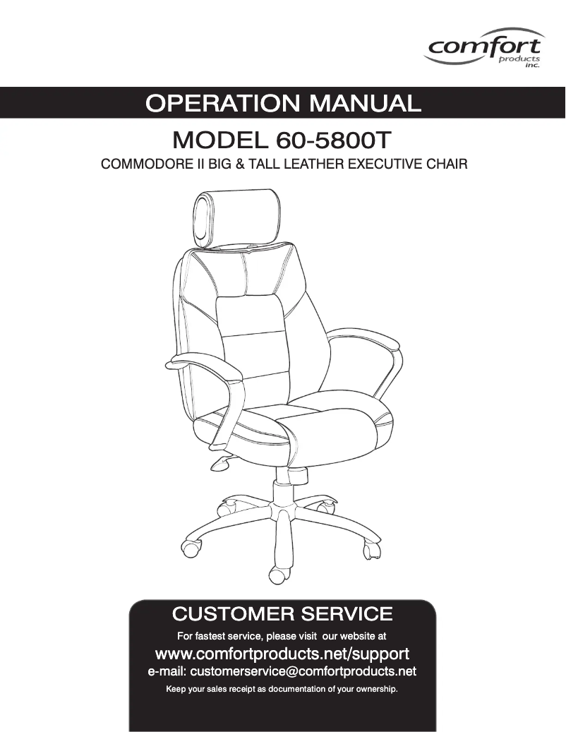 Page n°1 - Manuel utilisateur Comfort 60-5800T