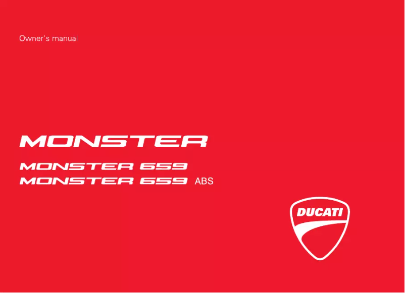 Image de la première page du manuel de l'appareil Monster 659 ABS (2013)