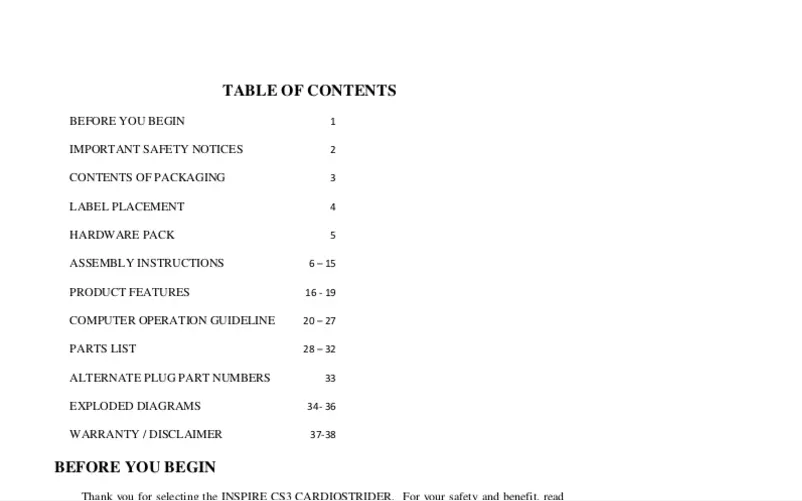 Página 1 del manual Manual de usuario Inspire CS3