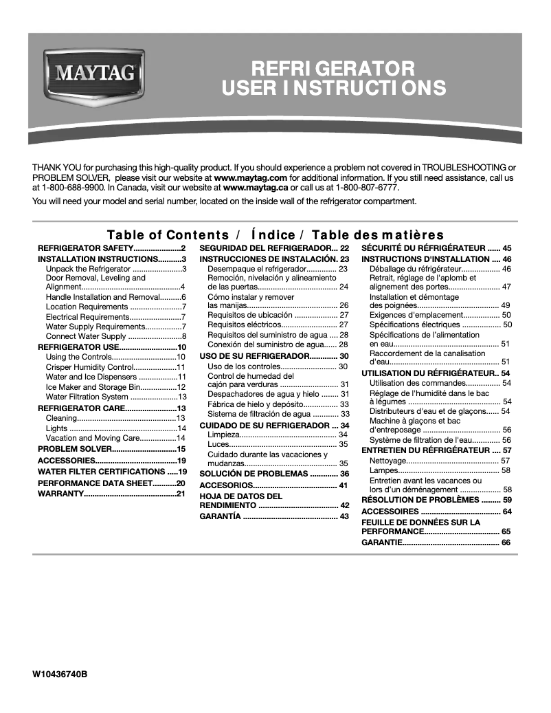 Image de la première page du manuel de l'appareil MSF22D4XAB