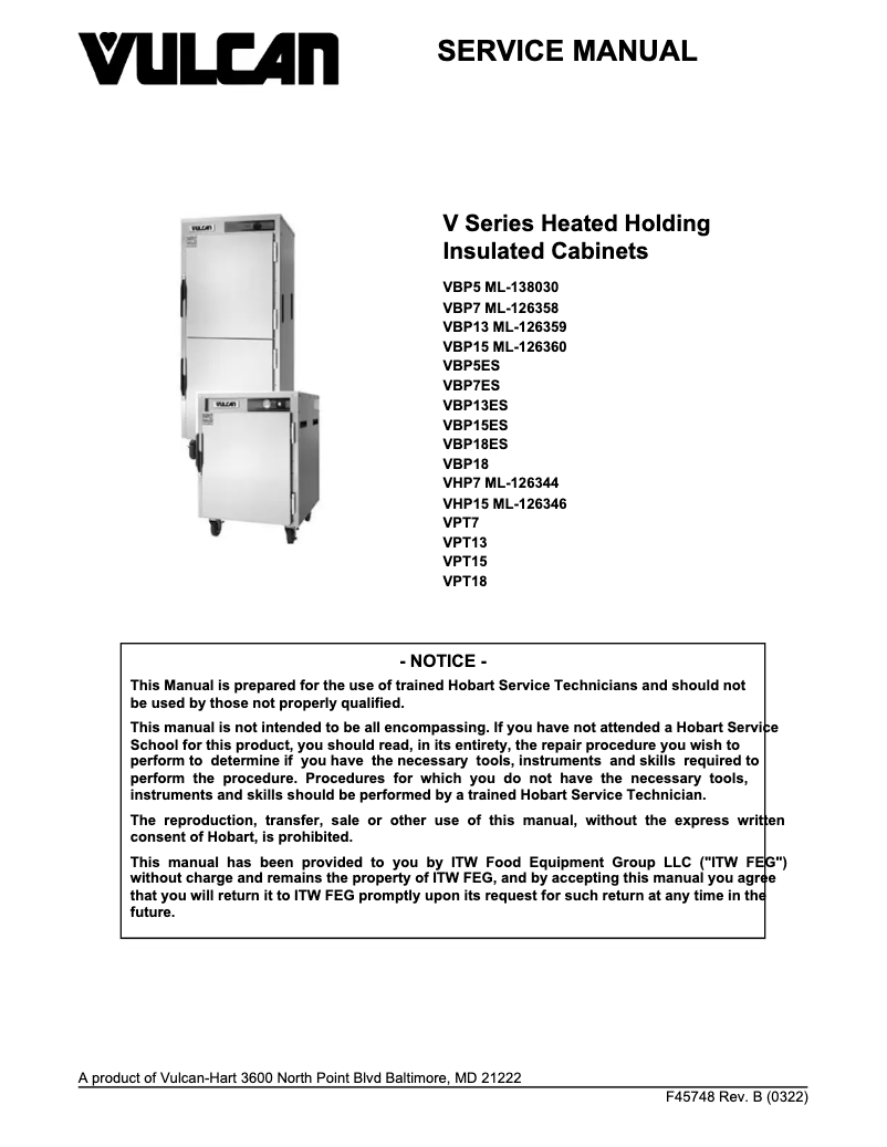 Page n°1 - Manuel utilisateur Vulcan VBP13ES