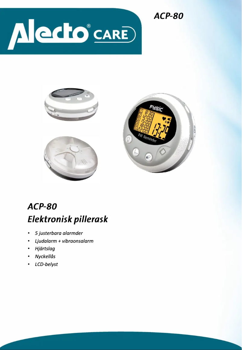 Page n°1 - Manuel utilisateur Alecto ACP-80