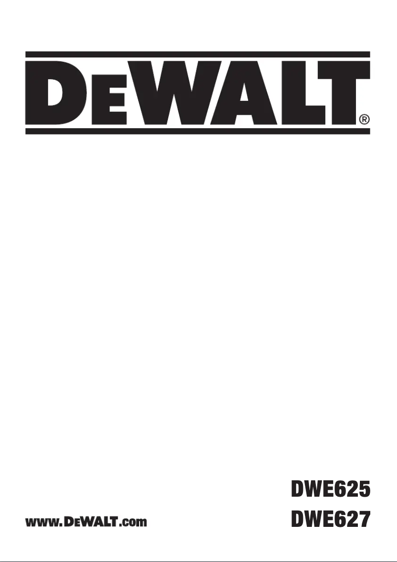 Page n°1 - Manuel utilisateur DeWalt DWE627