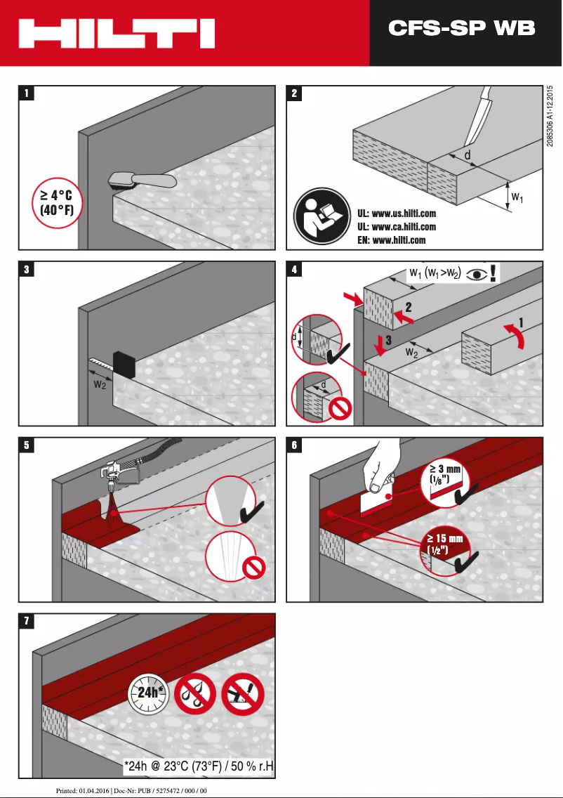 Page 1 de la notice Manuel utilisateur Hilti CFS-SP WB