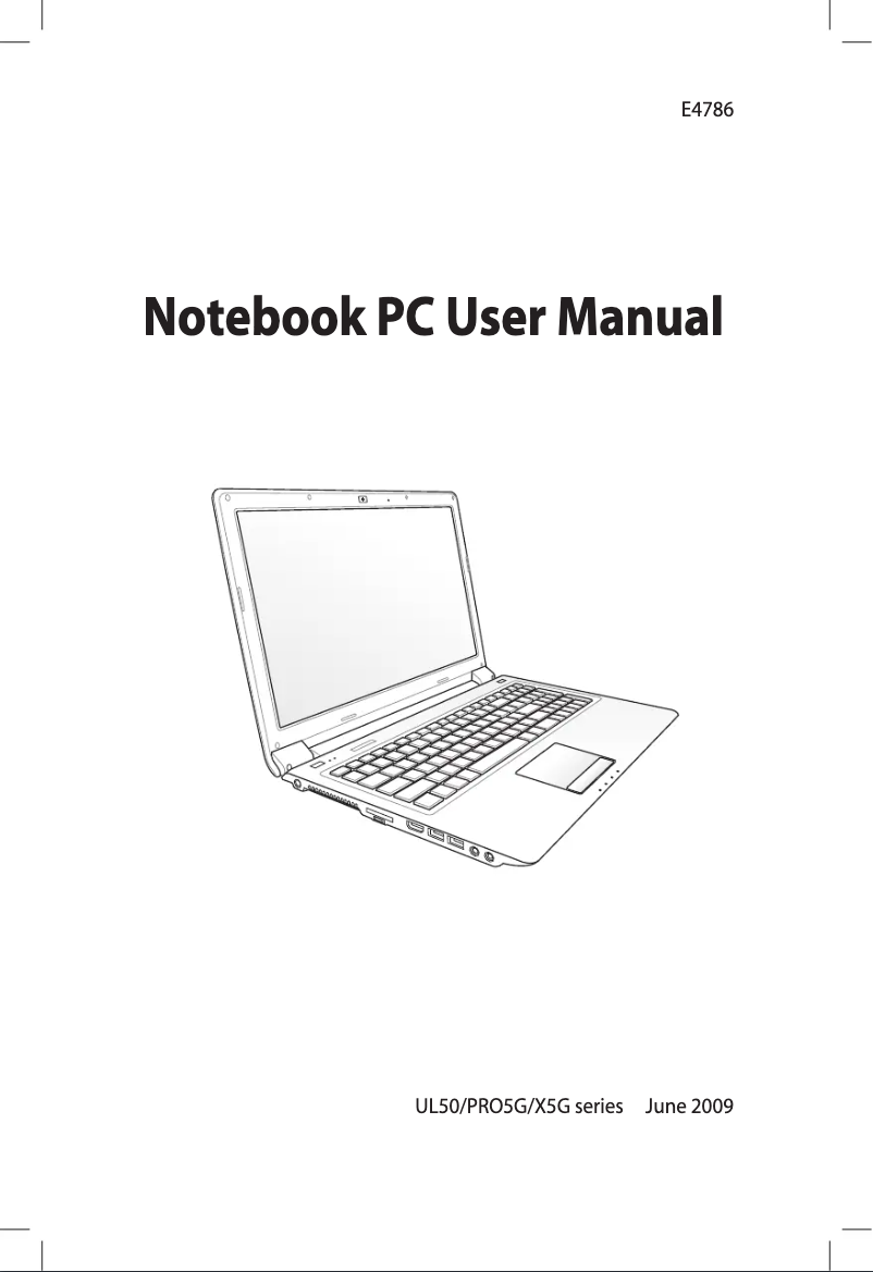 Page 1 de la notice Manuel utilisateur Asus UL50
