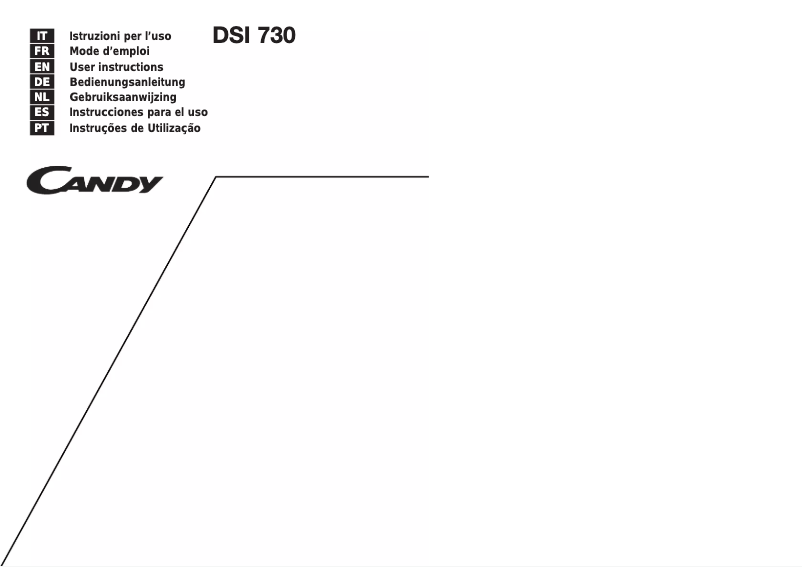Page n°1 - Manuel utilisateur Candy DSI 730 W