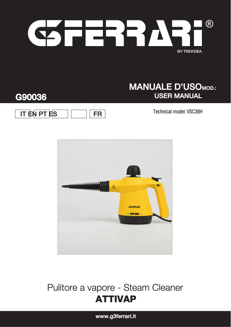 Page 1 de la notice Manuel utilisateur G3 Ferrari Attivap G90036
