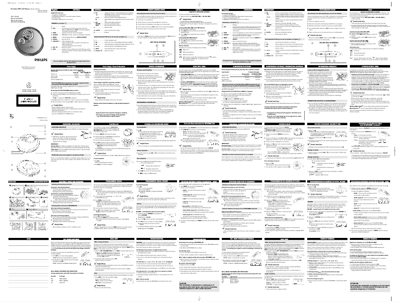 Page n°1 - Manuel utilisateur Philips EXP3361