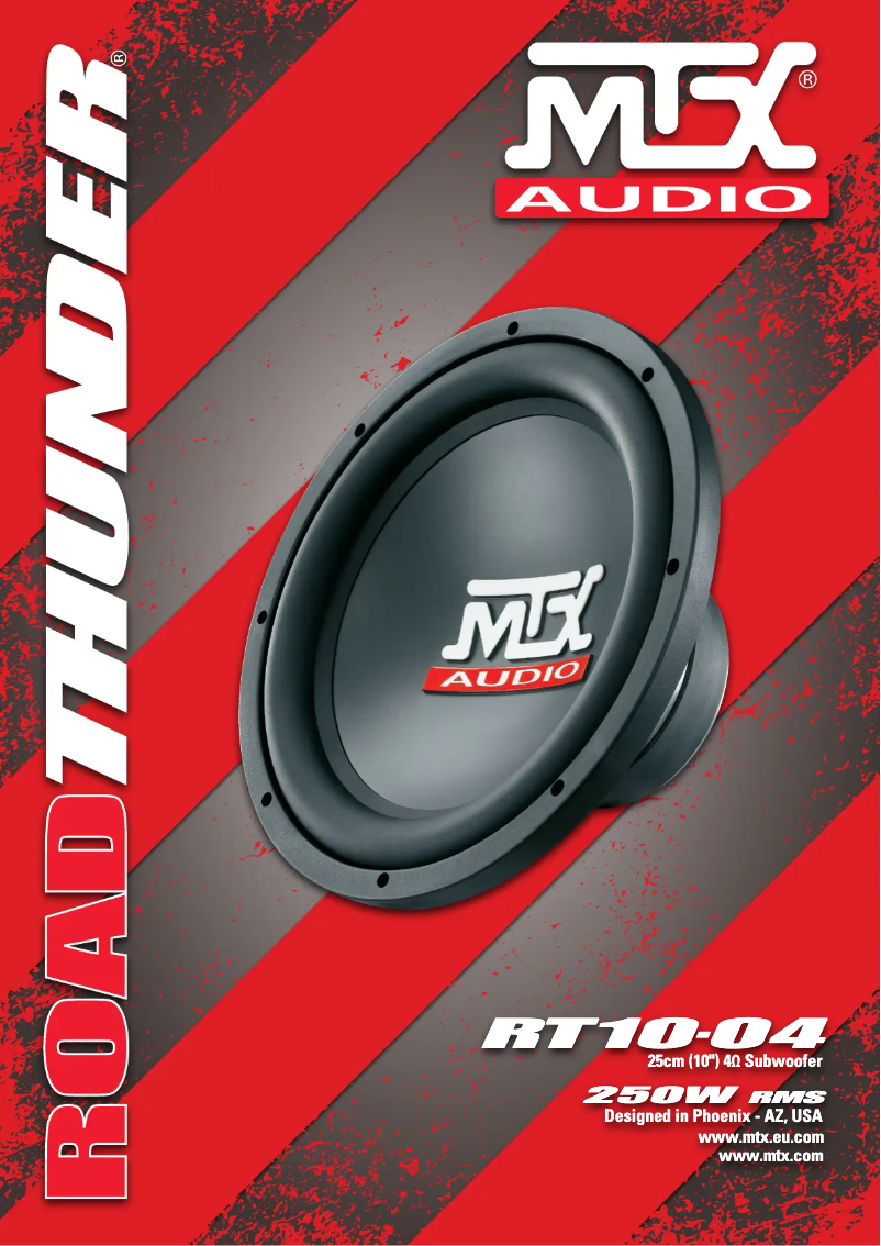Page 1 de la notice Manuel utilisateur MTX Audio RT10-04