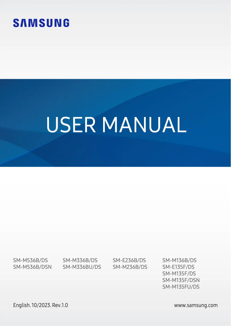 Page 1 de la notice Manuel utilisateur Samsung Galaxy F13