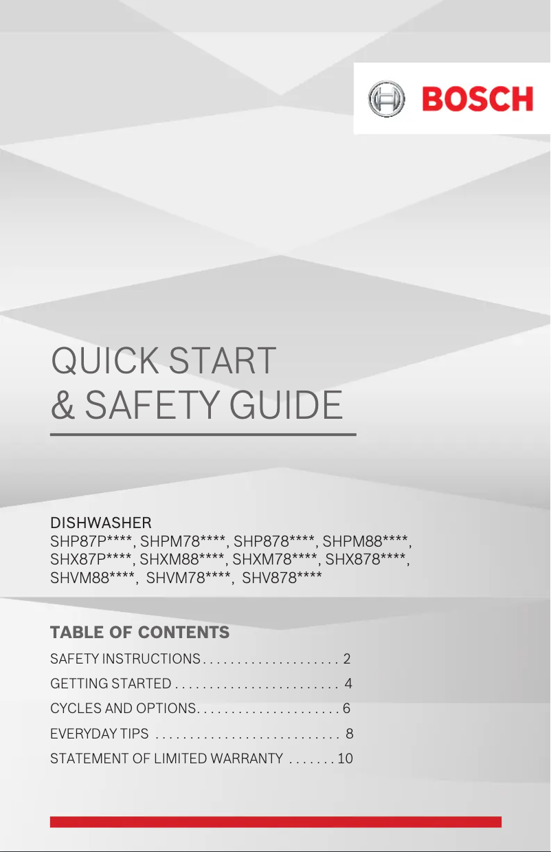 Page 1 de la notice Mode d'emploi Bosch SHP878ZP5N